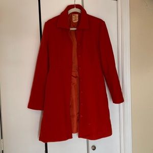 Anthropologie Tulle Wool Peacoat